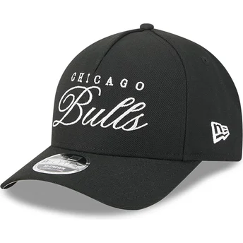Gorra curva negra snapback 9FORTY M-Crown Draft 2025 de Chicago Bulls NBA de New Era
