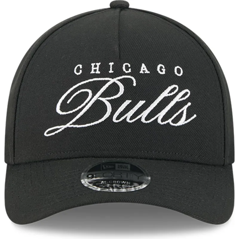 sort-curved-snapback-kasket-9forty-m-crown-draft-2025-fra-chicago-bulls-nba-fra-new-era