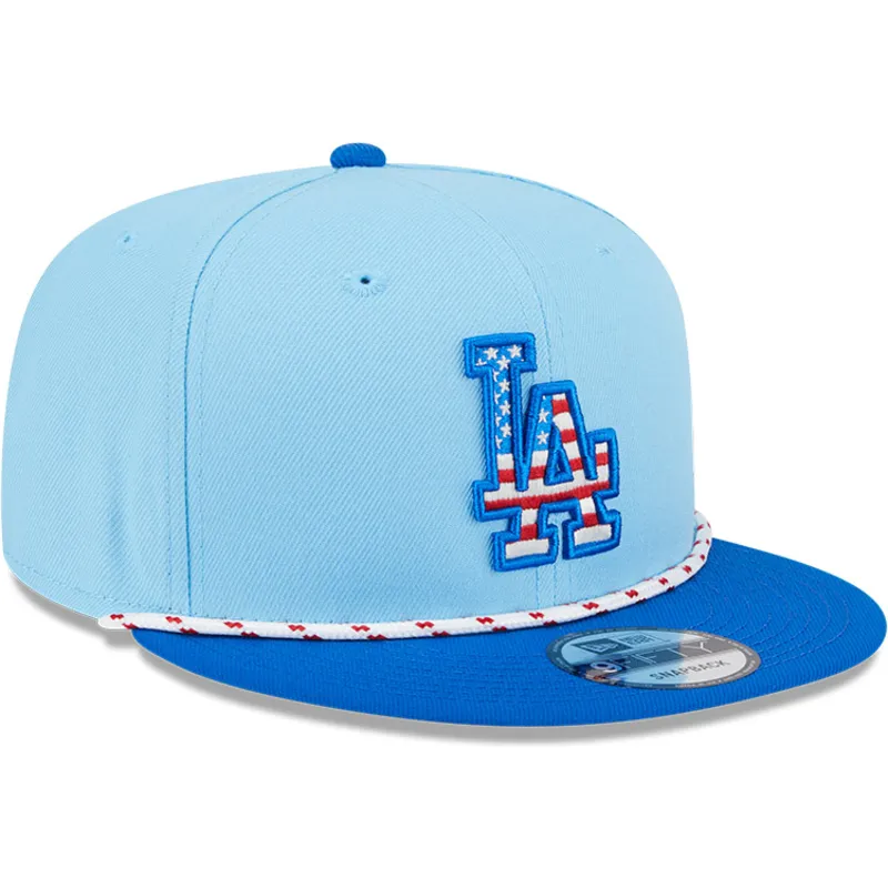 flad-bla-snapback-9fifty-4th-july-kasket-fra-los-angeles-dodgers-mlb-fra-new-era