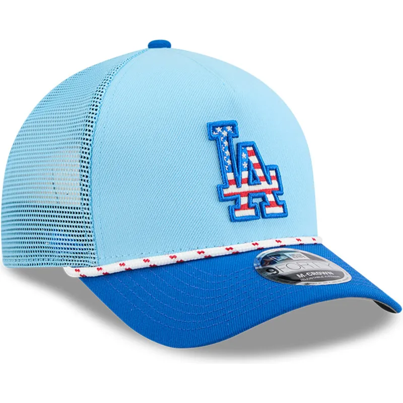 bla-trucker-kasket-9forty-m-crown-a-frame-4th-july-fra-los-angeles-dodgers-mlb-fra-new-era