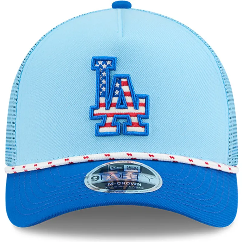 bla-trucker-kasket-9forty-m-crown-a-frame-4th-july-fra-los-angeles-dodgers-mlb-fra-new-era