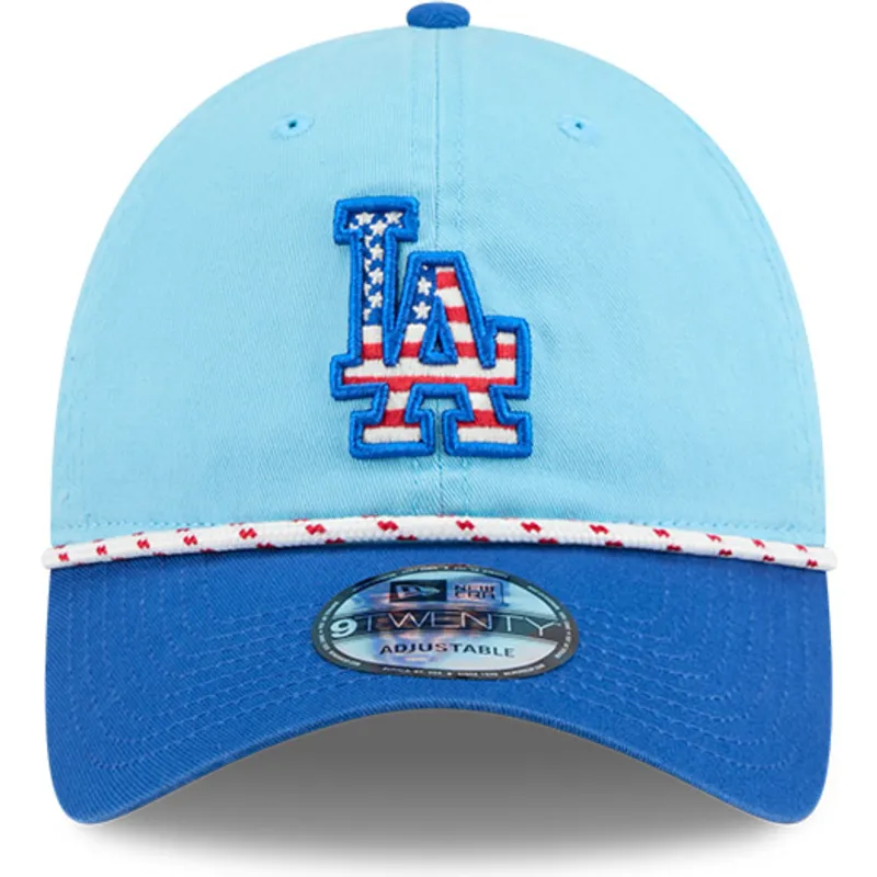 bla-justerbar-kurvet-kasket-9twenty-4th-july-fra-los-angeles-dodgers-mlb-fra-new-era