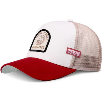 Beige og rød trucker kasket High Lines HFT fra Coastal