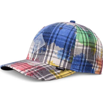 Gorra kurvet multicolor snapback 6P TrueFit Dirty Check fra Djinns