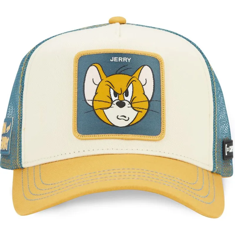capslab-looney-tunes-jerry-taj6-jer-beige-og-bla-trucker-kasket