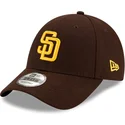 brun-justerbar-9forty-the-league-kasket-med-buet-skygge-fra-san-diego-padres-mlb-fra-new-era
