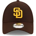 brun-justerbar-9forty-the-league-kasket-med-buet-skygge-fra-san-diego-padres-mlb-fra-new-era