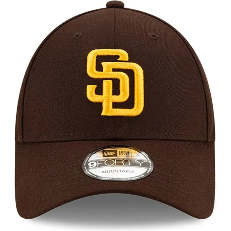 brun-justerbar-9forty-the-league-kasket-med-buet-skygge-fra-san-diego-padres-mlb-fra-new-era