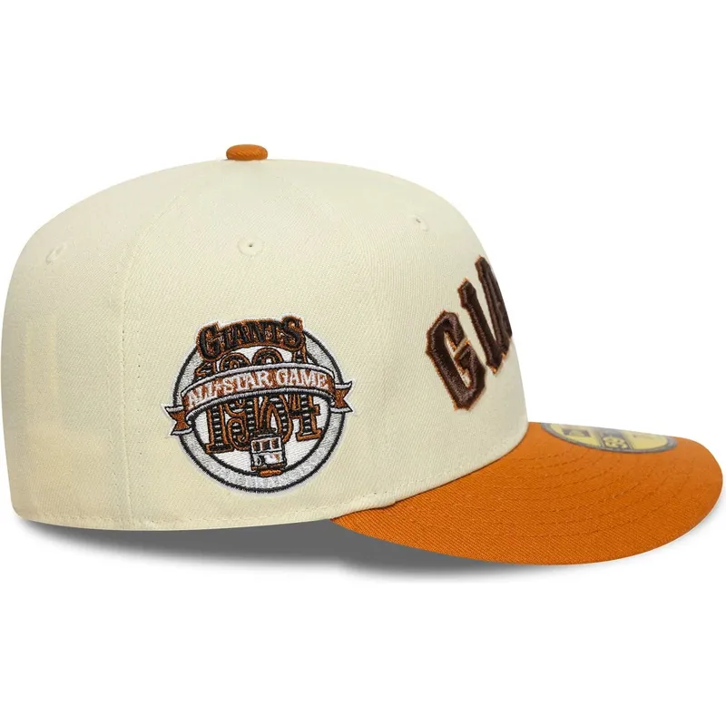 buet-beige-og-orange-fitted-kasket-59fifty-all-star-game-pin-fra-san-francisco-giants-mlb-fra-new-era