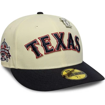 Beige og marineblå buet cap 59FIFTY All Star Game Pin fra Texas Rangers MLB fra New Era