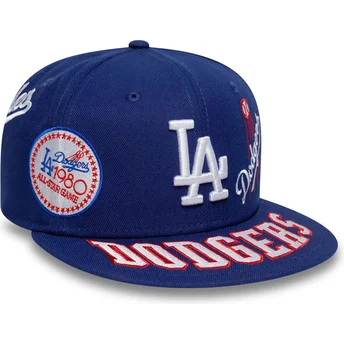 Flad blå tilpasset 59FIFTY All Over kasket fra Los Angeles Dodgers MLB fra New Era