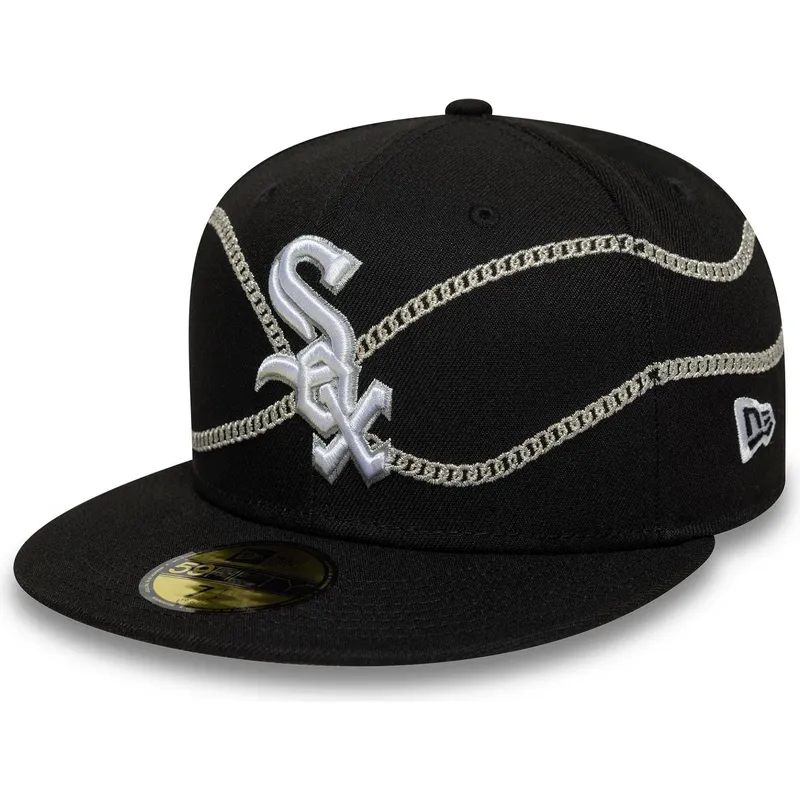 sort-fitted-59fifty-chain-wrap-kasket-fra-chicago-white-sox-mlb-af-new-era