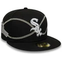 chicago-white-sox-mlb-new-era-59fifty-chain-wrap-sort-justerbar-fladskygget-kasket