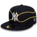 new-era-new-york-yankees-mlb-59fifty-chain-wrap-navybla-fitted-kasket
