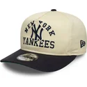 buet-kasket-beige-og-marinebla-snapback-19twenty-heritage-fra-new-york-yankees-mlb-fra-new-era