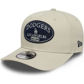Beige buet snapback 9SEVENTY Stretch Snap Patch kasket fra Los Angeles Dodgers MLB fra New Era