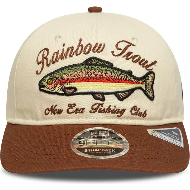 brun-justerbar-buet-kasket-9fifty-retro-crown-outdoor-fishing-club-fra-new-era