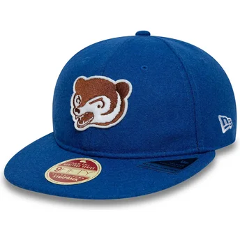 Chicago Cubs MLB New Era 9FIFTY Retro Crown Heritage justerbar flad blå kasket