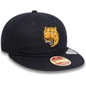 justerbar-marinebla-fladskygget-kasket-9fifty-retro-crown-heritage-af-detroit-tigers-mlb-fra-new-era