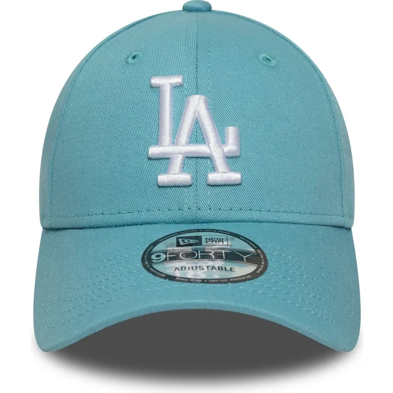 lysebla-justerbar-kurvet-kasket-9forty-league-essential-fra-los-angeles-dodgers-mlb-fra-new-era