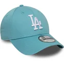 justerbar-lysebla-buet-kasket-9forty-league-essential-los-angeles-dodgers-mlb-fra-new-era