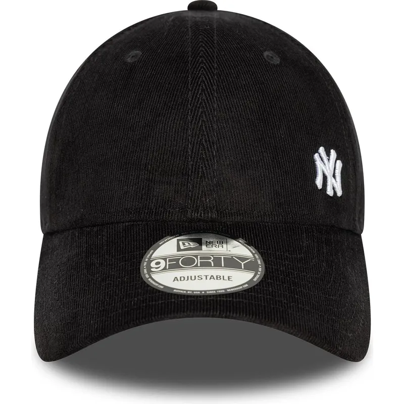 sort-justerbar-kurvet-kasket-9forty-flawless-cord-fra-new-york-yankees-mlb-fra-new-era