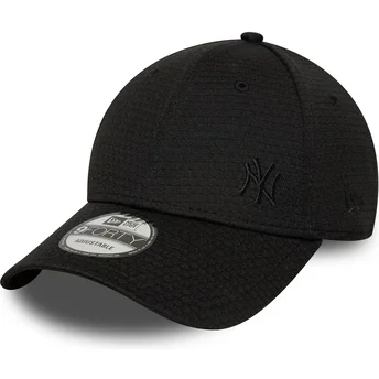 New Era New York Yankees MLB 9FORTY Flawless Mesh sort snapback kasket med buet skygge og sort logo
