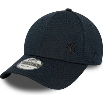 New Era New York Yankees MLB 9FORTY Flawless Mesh marineblå snapback kasket med buet skygge og blåt logo