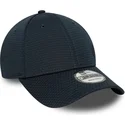 marinebla-snapback-kasket-med-buet-skygge-og-blat-logo-9forty-flawless-mesh-fra-new-york-yankees-mlb-fra-new-era