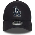 new-era-los-angeles-dodgers-mlb-9forty-team-outline-marinebla-justerbar-kasket-med-buet-skygge-og-blat-logo