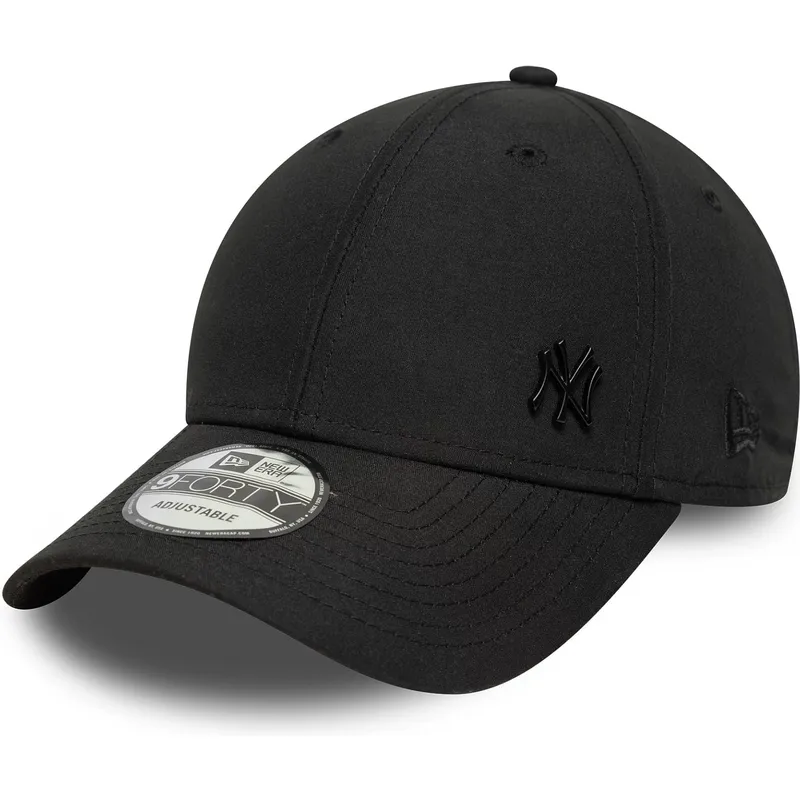 sort-justerbar-curved-kasket-med-sort-logo-9forty-tonal-flawless-fra-new-york-yankees-mlb-fra-new-era