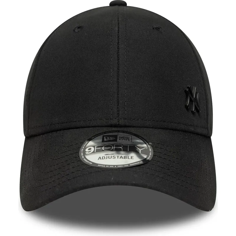 sort-justerbar-curved-kasket-med-sort-logo-9forty-tonal-flawless-fra-new-york-yankees-mlb-fra-new-era