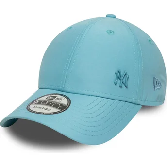 New Era New York Yankees MLB 9FORTY Tonal Flawless lyseblå justerbar kasket med buet skygge og blåt logo