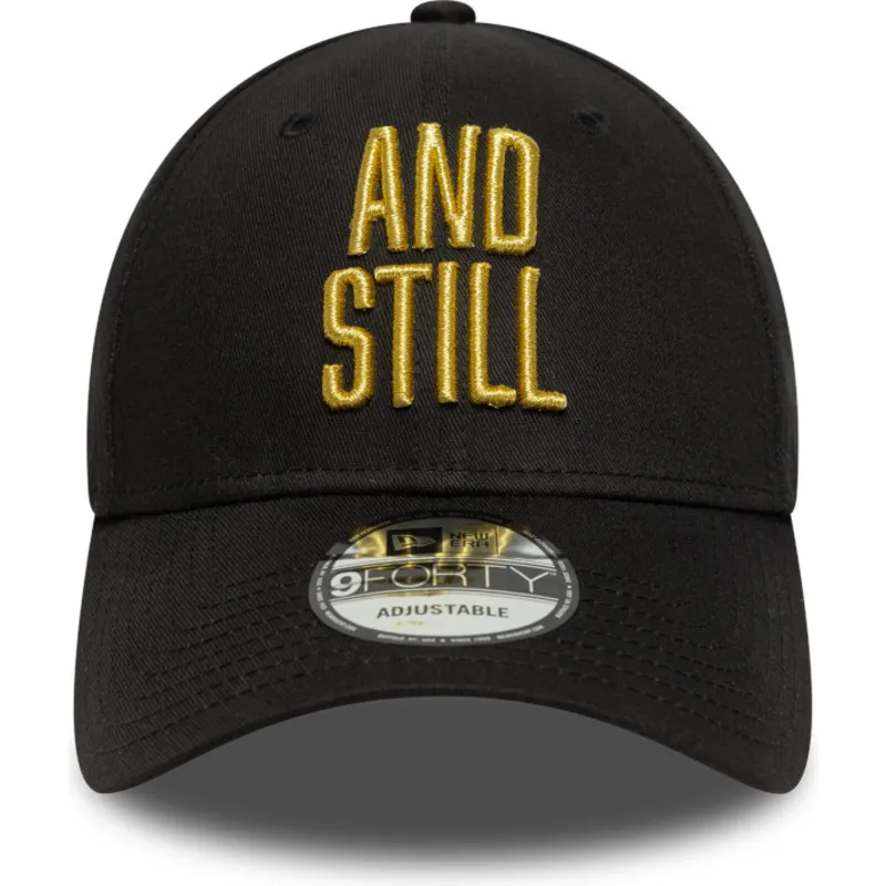 sort-justerbar-kurvet-kasket-9forty-metallic-champ-fra-ufc-ultimate-fighting-championship-and-still-fra-new-era