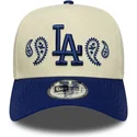 buet-beige-og-bla-snapback-kasket-a-frame-paisley-fra-los-angeles-dodgers-mlb-fra-new-era
