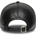 sort-justerbar-curved-kasket-9twenty-leather-fra-new-york-yankees-mlb-fra-new-era