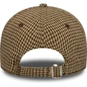 justerbar-brun-buet-kasket-9twenty-houndstooth-fra-los-angeles-dodgers-mlb-fra-new-era