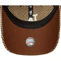 justerbar-brun-buet-kasket-9twenty-houndstooth-fra-los-angeles-dodgers-mlb-fra-new-era