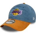 los-angeles-lakers-nba-9twenty-denim-midi-justerbar-bla-og-brun-buet-cap-fra-new-era