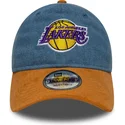 los-angeles-lakers-nba-new-era-9twenty-denim-midi-justerbar-bla-og-brun-buet-kasket