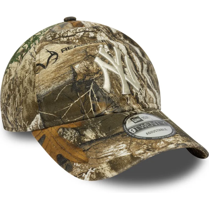 buet-kasket-camouflage-justerbar-9twenty-realtree-fra-new-york-yankees-mlb-fra-new-era