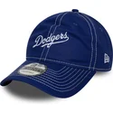 bla-justerbar-kurvet-kasket-9twenty-contrast-stitch-fra-los-angeles-dodgers-mlb-fra-new-era