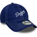 bla-justerbar-kurvet-kasket-9twenty-contrast-stitch-fra-los-angeles-dodgers-mlb-fra-new-era
