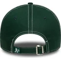 gron-justerbar-kurvet-kasket-9twenty-contrast-stitch-fra-oakland-athletics-mlb-fra-new-era
