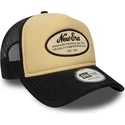 gorra-trucker-beige-og-sort-a-frame-foam-oval-patch-fra-new-era