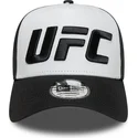 hvid-og-sort-buet-kasket-a-frame-core-fra-ufc-ultimate-fighting-championship-fra-new-era