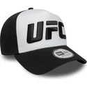 hvid-og-sort-buet-kasket-a-frame-core-fra-ufc-ultimate-fighting-championship-fra-new-era
