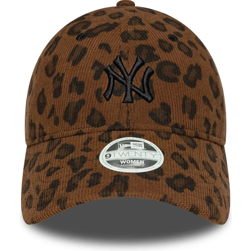 buet-kasket-leopard-justerbar-til-kvinder-9forty-leopard-cord-fra-new-york-yankees-mlb-fra-new-era