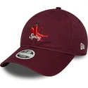 justerbar-bordeaux-buet-kasket-til-kvinder-9twenty-phrase-spicy-fra-new-era