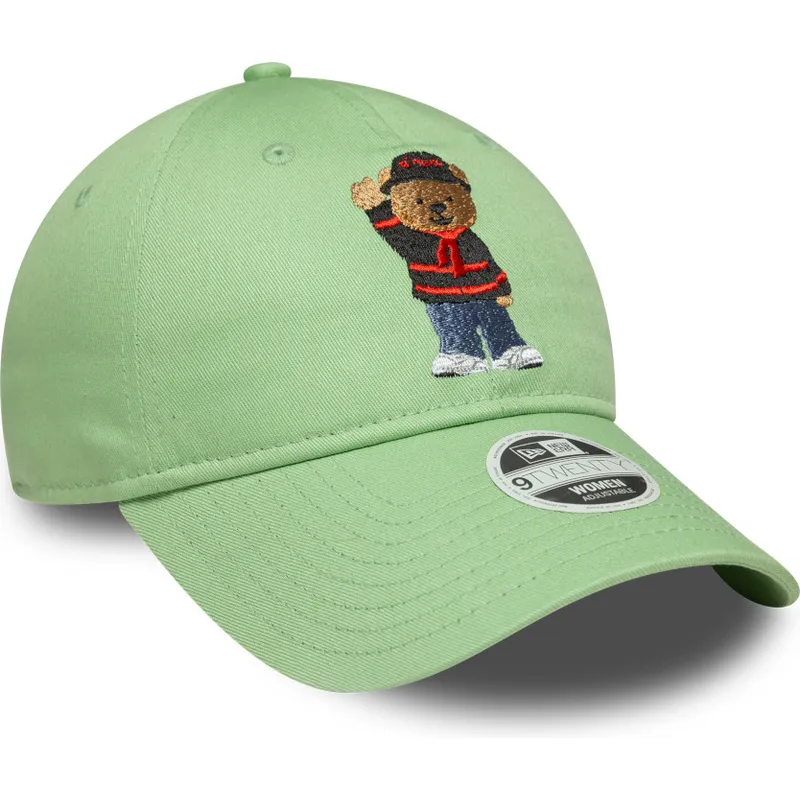 lysegron-justerbar-curved-kasket-til-kvinder-9twenty-bear-fra-ac-milan-serie-a-fra-new-era